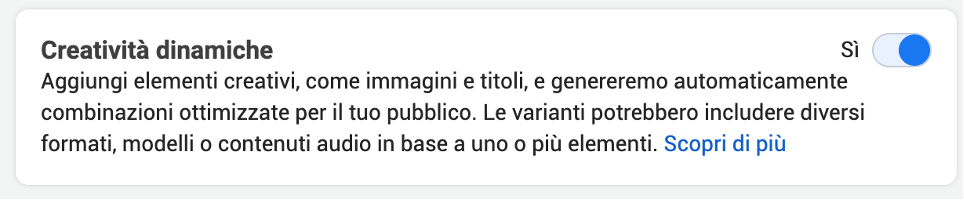 creatività dinamiche Meta